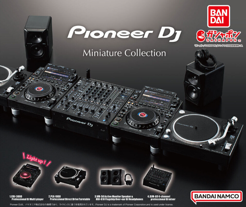 Pioneer DJ Miniature Collection set of 4 Capsule Toys BANDAI