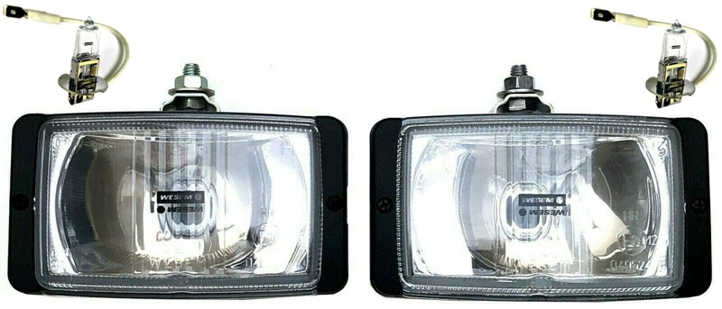 2x Scheinwerfer Mit GlÃ¼Hbirnen H3 12v Fernlicht Zusatzscheinwerfer Schutzkappe