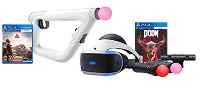 PS4 Bundle VR Headset Farpoint Aim Controller PSVR Doom Camera 2 Move Motion
