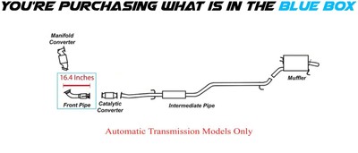 Exhaust Flex Pipe fits: 2008 - 2012 Honda Accord 2.4L automatic transmission