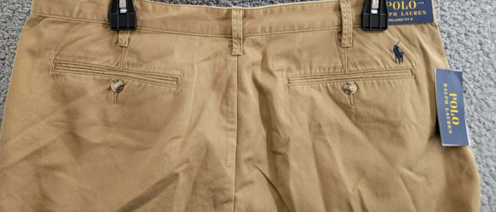 Polo Ralph Lauren 8-Inch Relaxed Fit Chino Shorts Men's 38 Sandsurf Button Zip - Picture 14 of 17