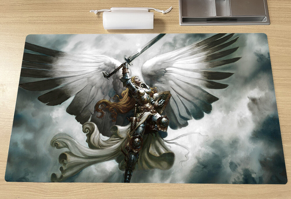 Magic the Gathering MTG Playmat Angel Warrior TCG CCG Card