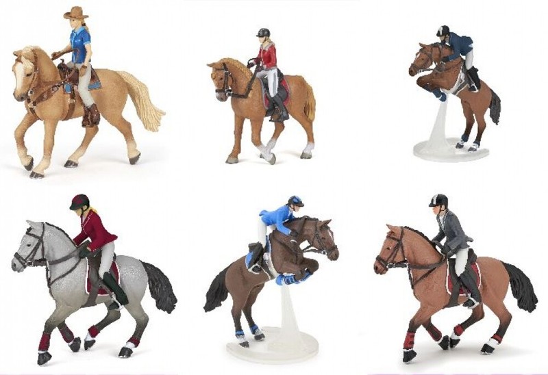 Papo  Pferdewelt - Auswahl - Reiter Mit Pferd