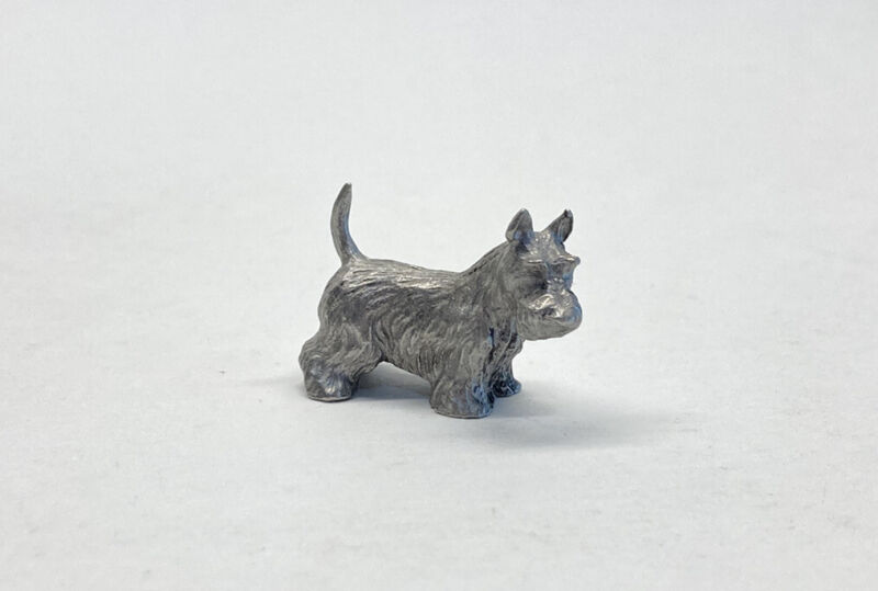 Vintage Rawcliffe Miniature Schnauzer terrier Pewter Figure scottie dog 1"