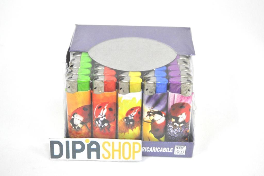 Confezione 50 Accendini Elettronici Ricaricabili Coccinelle moc