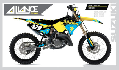SUZUKI POLISPORT RESTYLE 01-08 RM 125 250 MOTOCROSS BIKE GRAPHICS GAMA B SERIES
