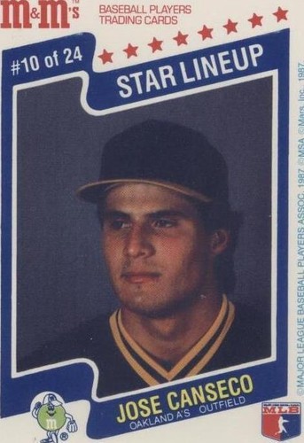 1987 M&M's Star Lineup - Jose Canseco #10