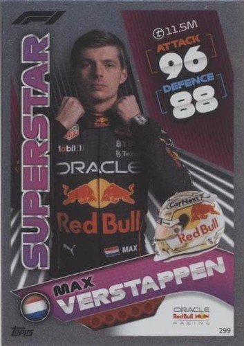 2022 Topps F1 Turbo Attax - Max Verstappen #299