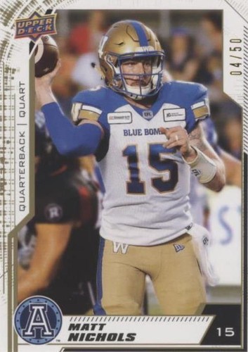 2020 Upper Deck CFL Matt Nichols #170