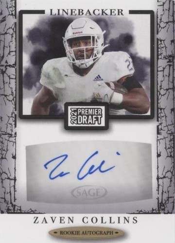 2021 Sage Premier Draft Zaven Collins #A128