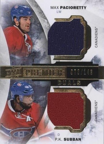 2015-16 Upper Deck Premier - Max Pacioretty P. K. Subban #PD2-PS