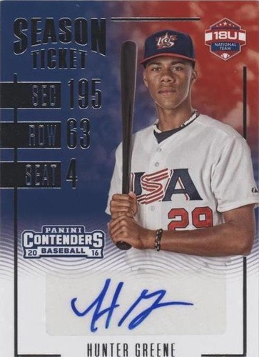 2016 Panini Elite Extra Edition - Hunter Greene #18U-HG