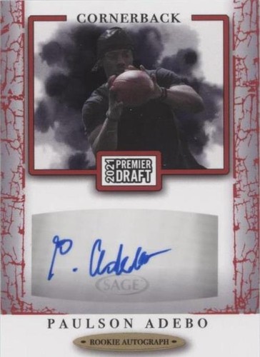 2021 Sage Premier Draft Paulson Adebo #A136
