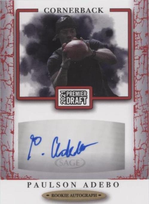 2021 Sage Premier Draft Paulson Adebo #A136