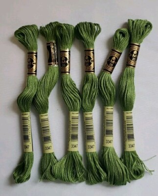 DMC 6-Strand Embroidery Cotton- 117-3347 Hunter Green - 6 Skeins - 8.7yd - NEW