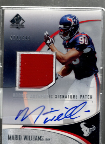 A7893- 2006 SP Authentic #245 Mario Williams JSY RC Auto