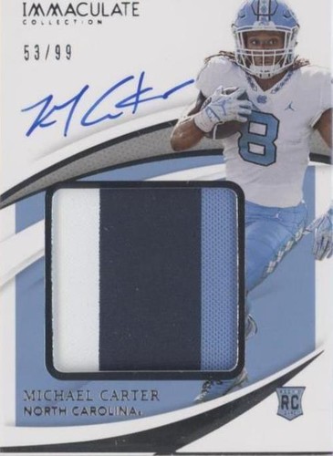 2021 Panini Immaculate Collection Collegiate Michael Carter #PPA-MC