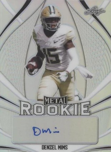 2020 Leaf Metal Rookie Autographs Denzel Mims #MR-DM1