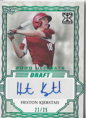 2020 LEAF ULTIMATE DRAFT HESTON KJERSTAD ROOKIE CARD #21/25