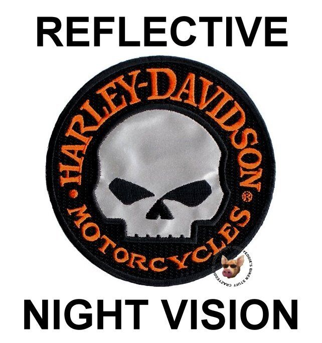 Harley Davidson Willie G Skull Vest Patch Reflective Brand N