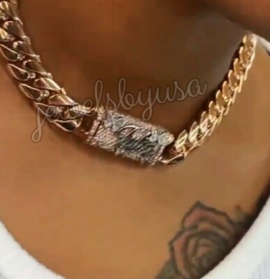 Pre-owned Nsg Vvs Genuine Moissanite 16 X 18" Name On Lock Custom Cuban Link Free Stud Silver In White