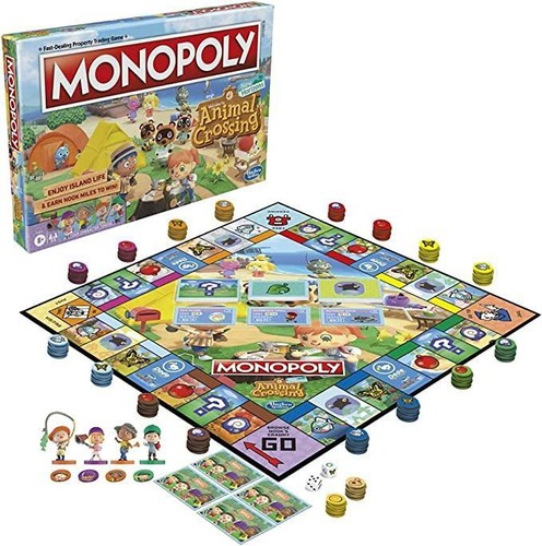 MONOPOLY Kids Animal Crossing Board Game to Play for 2-4 Players Ages 8 and Up