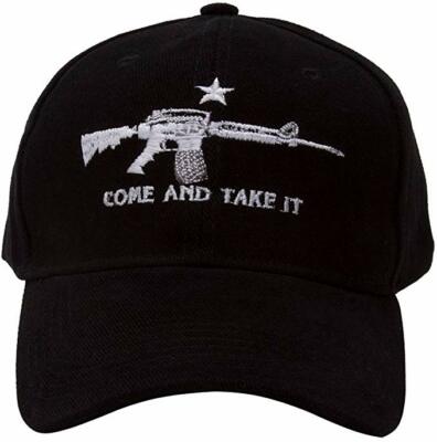 Black AR-15 Machine Gun NRA Rights M4 Come and Take it Baseball Style Cap Hat
