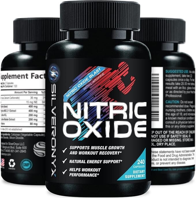Extra Strength Nitric Oxide Supplement L Arginine 3X Strength -Citrulline