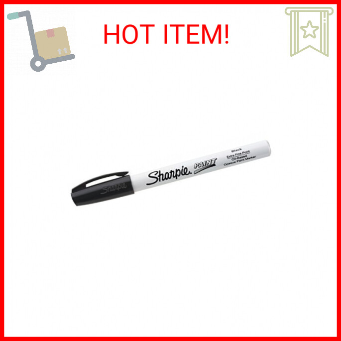 SHARPIE Oil-Based Paint Marker, Extra Fine Point, Black, 1 Count - Great for Roc