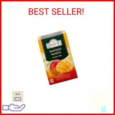 Ahmad Tea Black Tea, Mango Magic Teabags, 20 ct (Pack of 1) - Caffeinated & Suga