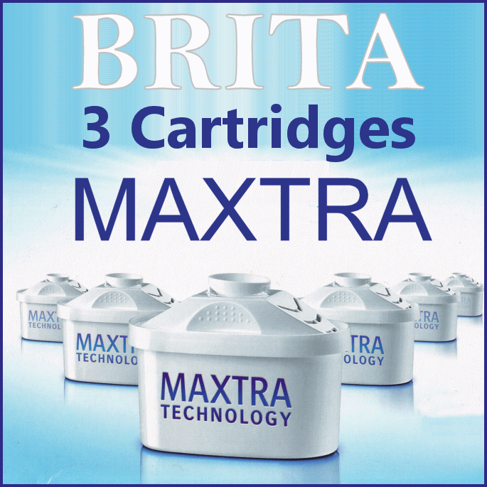Maxtra + x3 Brita Replacement Water Cartridges Britta Jug Filters New 3