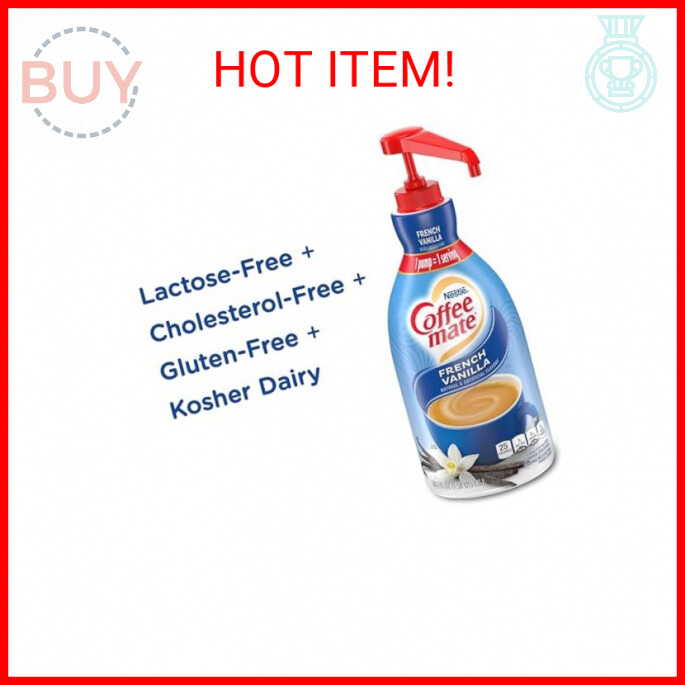Nestle Coffee mate Coffee Creamer, French Vanilla, Concentrated Liquid Pump Bott