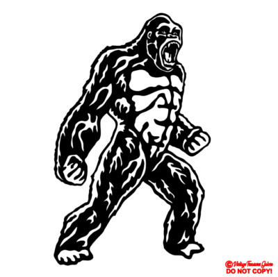 GORILLA VINYL DECAL CAR REAR WINDOW BUMPER STICKER KING KONG APE RAMPAGE DONKEY