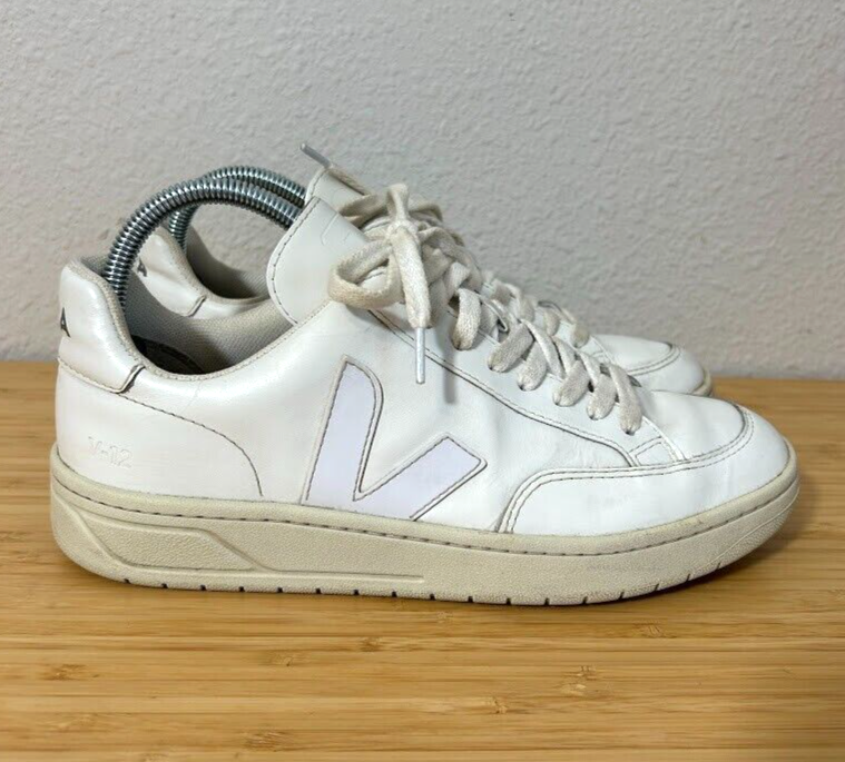 スニーカー VEJA 'V-12' sneakers White Veja V-12 Men's Sneakers White Leather Shoes 8 Lace Up | eBay