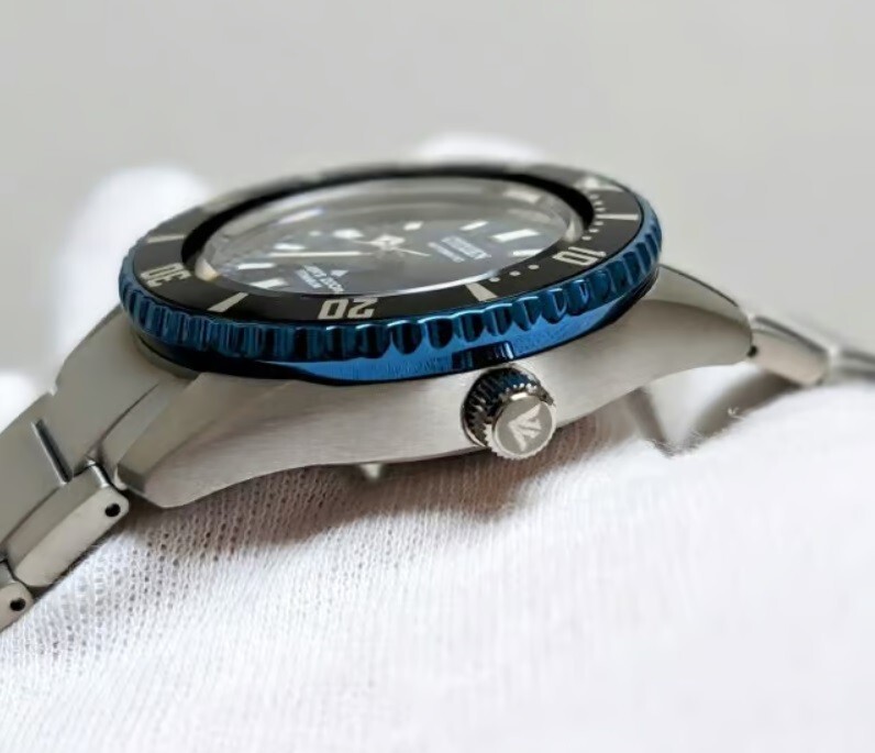 Pre-owned Citizen Promaster Fujitsubo Nb6026-56l Blue Automatic Titanium Men Diver's Watch