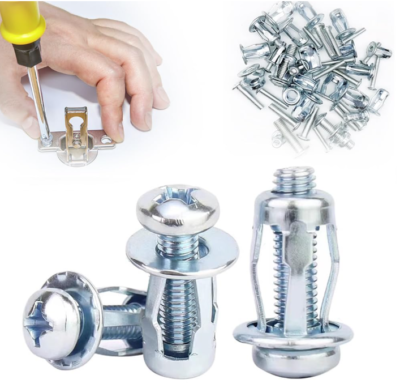 Expansion Screw Petal Nut Petal Shape Metal Nut with Screws Easy Installation