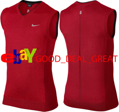 Tiger Woods Merino Wool Sweater Vest 726232-687 Size 2XL *Fantastic Styling*