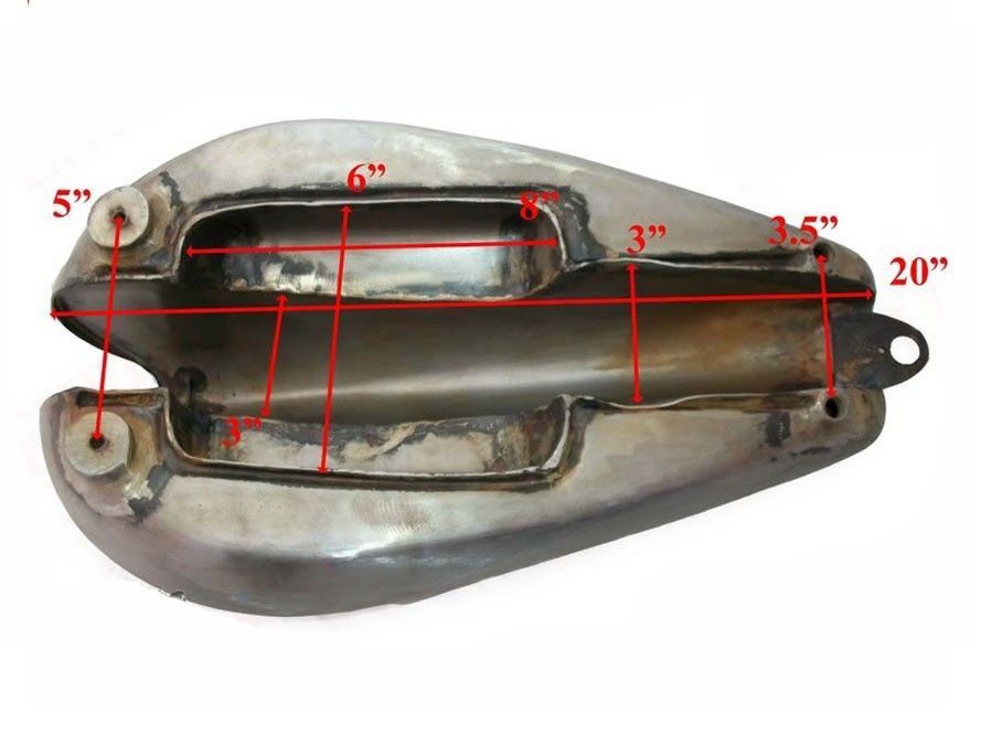 Raw Fuel Tank With Center Fuel Hole & No Seam Fits Triumph T120r Tr6 650cc