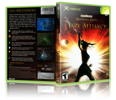 Baldurs Gate: Dark Alliance - Replacement Xbox Cover and Case. NO GAME!!