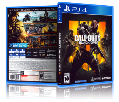 Call of Duty Black Ops IIII 4 Replacement PS4 Cover and Case