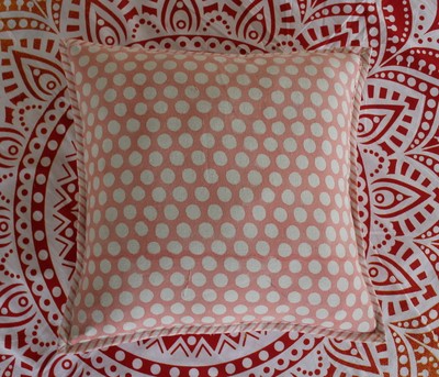 indian hand block print canvas cotton cushion cover reversible