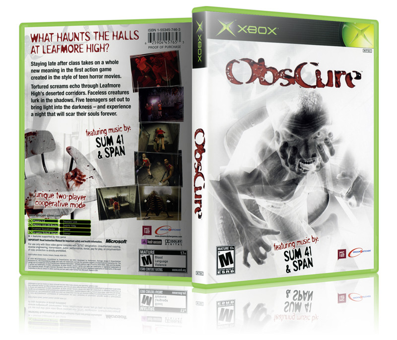 Obscure - Replacement Xbox Cover and Case. NO GAME!!