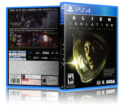 Alien: Isolation - Replacement  PS4 Cover and Case. NO GAME!!
