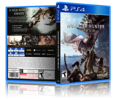 Monster Hunter: World - Replacement PS4 Cover and Case. NO
