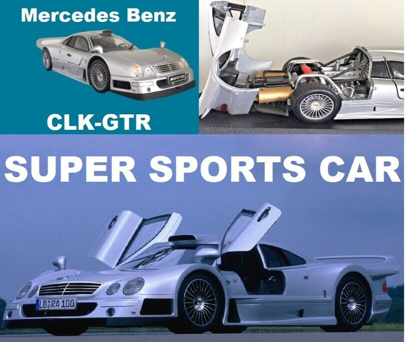 Maisto Mercedes Benz CLK GTR Street Version Silver 1:18 scale Diecast Car