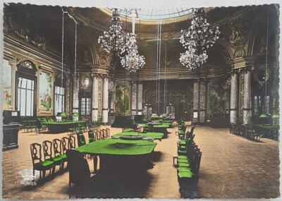 Monaco French Riviera Monte Carlo Casino Schmitt Room Roulette Postcard Unposted