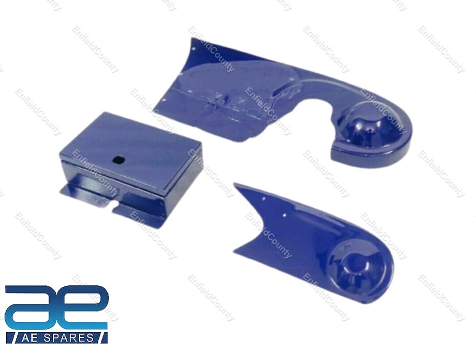For Indian Chief Post War Model Fender Set With Chain Guard & Toolbox Blue 