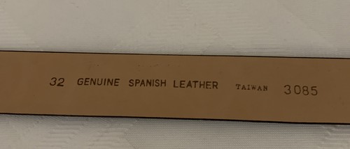 Access Denied Mens Dress Belt Leather Silver Buckle Brown size 32