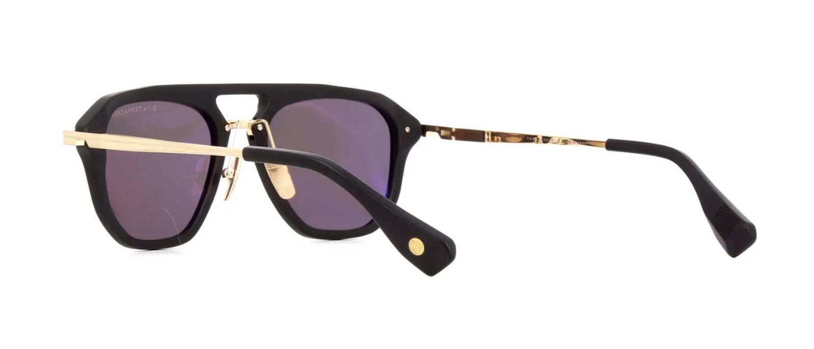 Pre-owned Dita Terracraft Matte Black And White Gold/grey Smoke (01) Sunglasses In Gray