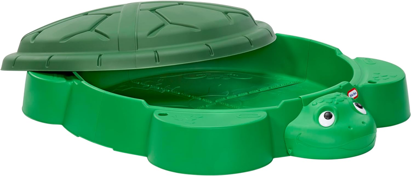 Little Tikes Turtle Sandbox Kids Plastic Outdoor Sandbox + C